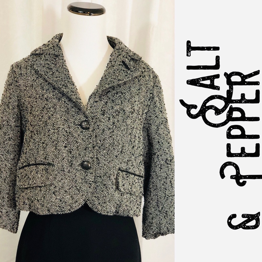 SALT & PEPPER Cropped Tweed Bolero Jacket